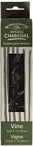 Winsor & Newton Artist Vine Charcoal Sticks, Soft