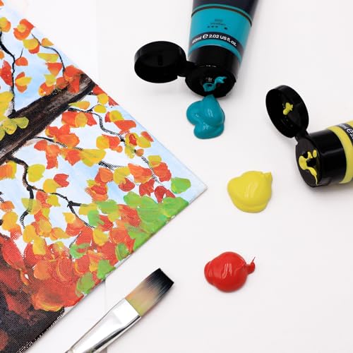 Artecho Professional Acrylic Paint Set, 24 Colors, 60ml