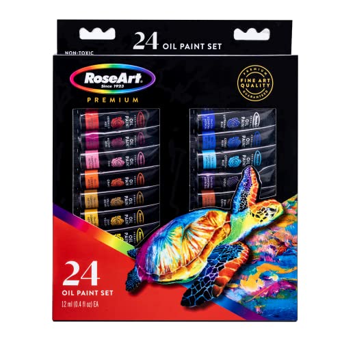 RoseArt Premium Oil Paint Set - 24 Colors