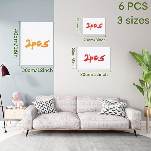 White Canvas Set with Paint Palettes and Tape
