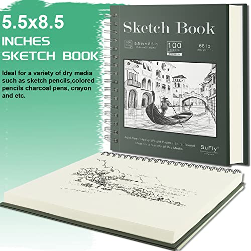Dual Pack Spiral Sketchbook 5.5" x 8.5" (200 Sheets)