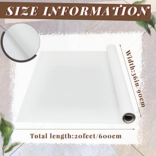 Kinlop Double Primed White Canvas Roll (20ft x 36")