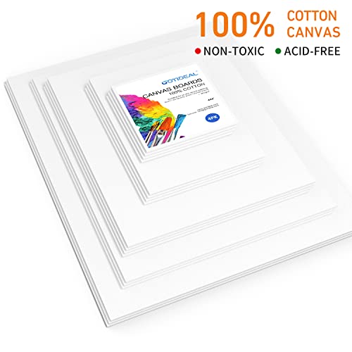 GOTIDEAL Canvas Boards Variety Pack, 18 Pack Sizes