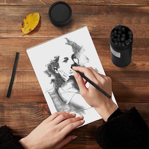 MyLifeUNIT Charcoal Sticks & Pencils for Drawing, Pack of 25