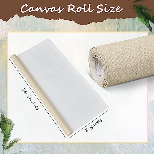Large 8 Yard Cotton Canvas Roll Triple Primed