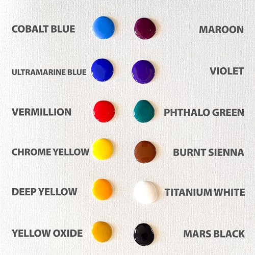 milo 12 Color Acrylic Paint Set - 16 oz