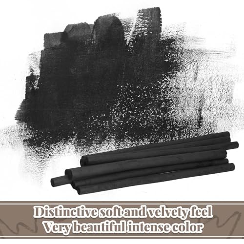 Gueevin 100 Pieces Soft Black Willow Charcoal Sticks