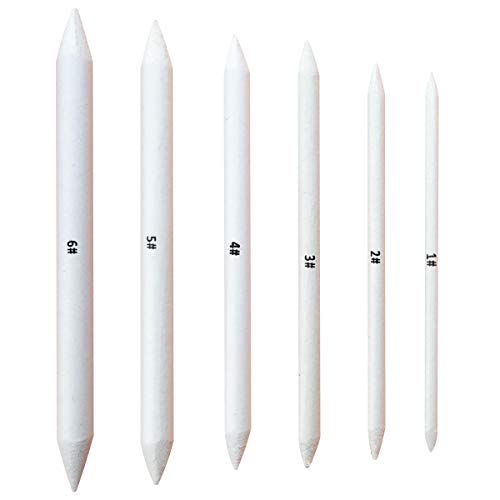 6-Piece Blending Stumps and Tortillions Set for Sketching