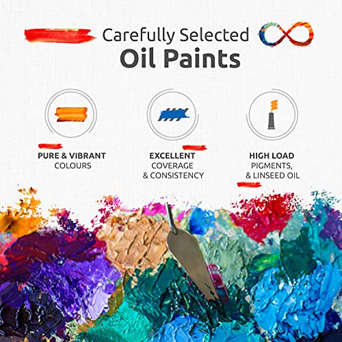ZenART Oil Paint Set - 8 Large 50ml Tubes