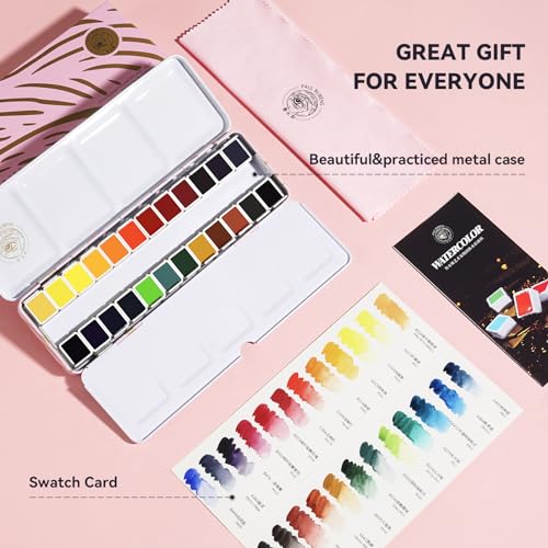 Paul Rubens Watercolor Paint Set - 24 Vibrant Colors