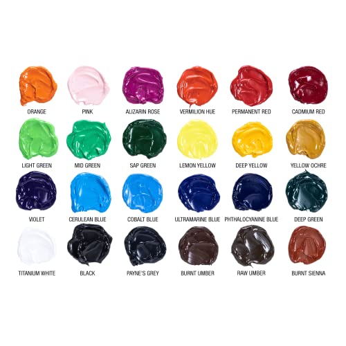RoseArt Premium Oil Paint Set - 24 Colors