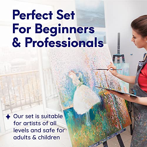 MozArt Oil Paint Set - 24 Rich Non-Toxic Colors