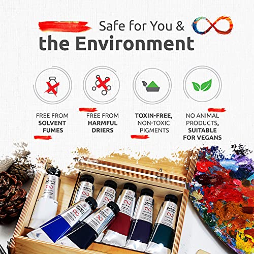 ZenART Oil Paint Set - 8 Large 50ml Tubes