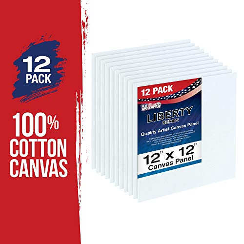 12-pack US Art Supply 12x12 Canvas Panels