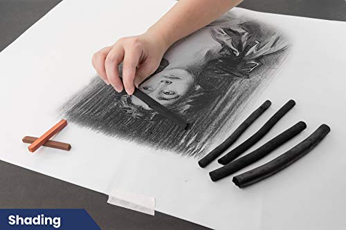 Soft Thick Willow Charcoal Sticks for Sketching & Drawing
