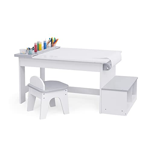 Fantasy Fields Little Monet Art Table Set, White/Gray