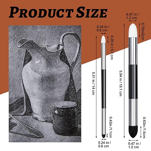 Kosiz 6 Pcs Dual Headed Blending Sponge Brush