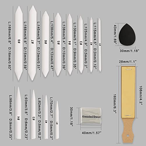 38 Piece Sketch Drawing Blending Tools Set