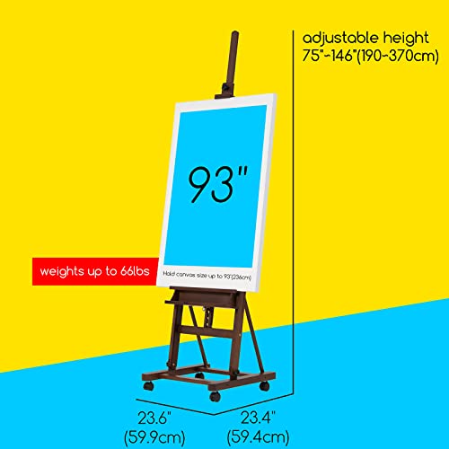 MEEDEN XL Studio H Frame Easel with Storage Tray