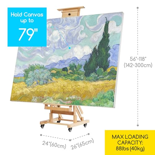 MEEDEN Large H-Frame Painting Easel - Artist Studio Stand