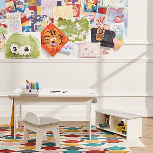 Fantasy Fields Little Monet Art Table Set, White/Gray