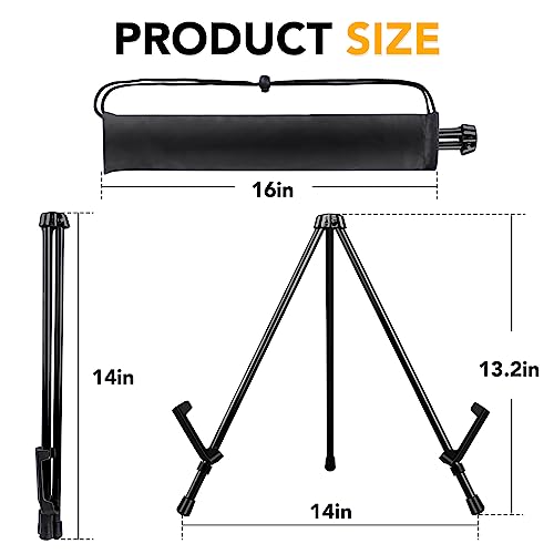 6 Pack Black Tabletop Easels for Artists and Events