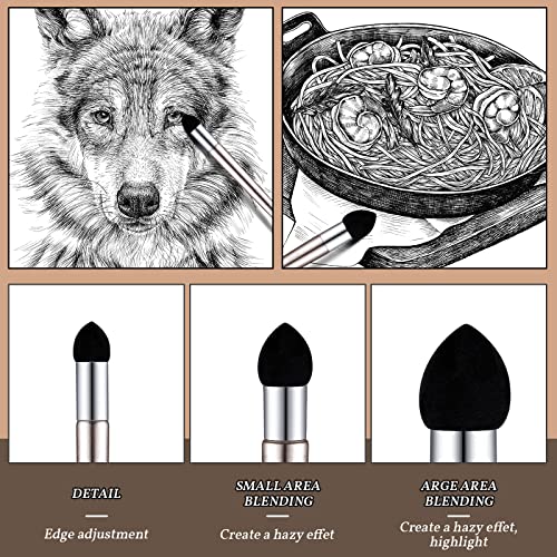 Teling Artist Blending Sponge Set for Drawing Correction