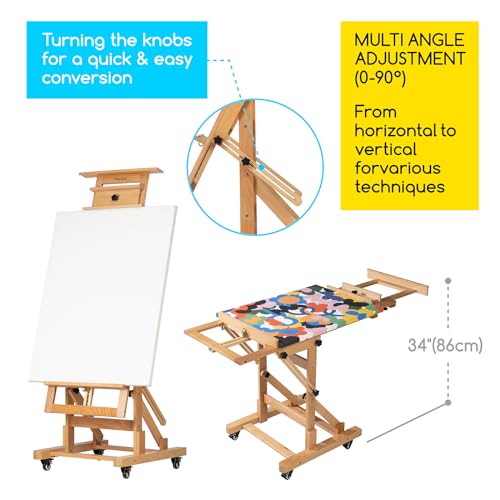 MEEDEN Large H-Frame Painting Easel - Artist Studio Stand