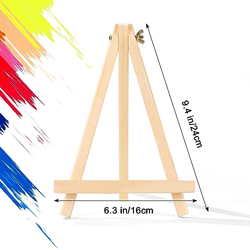6 Pack 9" Wood Easels for Painting,Crafts, Art