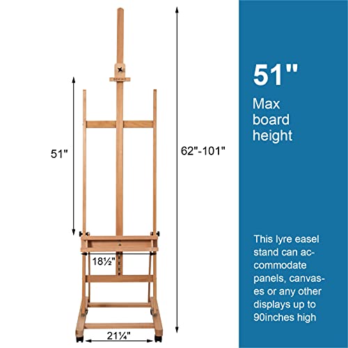 Somime Large H-Frame Studio Easel with Storage Tray