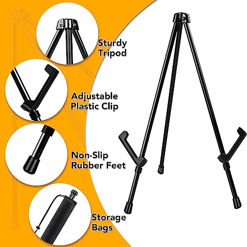 6 Pack Black Tabletop Easels for Artists and Events
