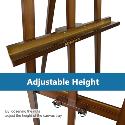 Adjustable A-Frame Wooden Display Easel for Large Canvas