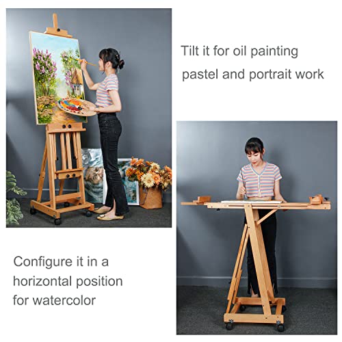 Studio H Frame Easel - Multi-Functional, Adjustable Beech Wood