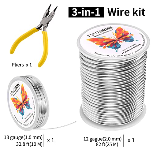 12 Gauge Aluminum Wire Bundle with 18 Gauge Wire and Pliers