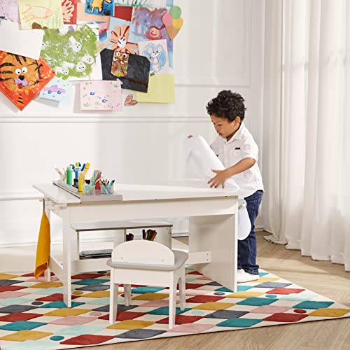Fantasy Fields Little Monet Art Table Set, White/Gray