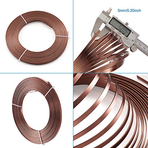 Camel 18 Gauge Flat Aluminum Wire for Jewelry Making