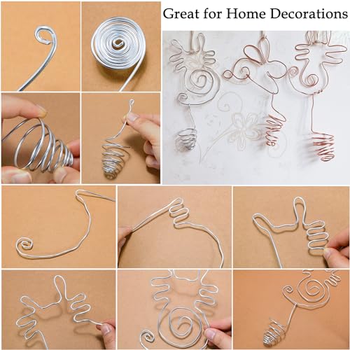 131ft Silver Aluminium Craft Wires 2mm Sculpting & Beading