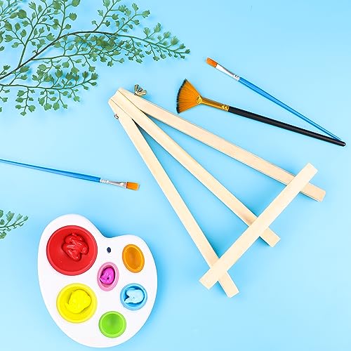 6 Pack 9" Wood Easels for Painting,Crafts, Art