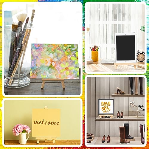 6 Pack 9" Wood Easels for Painting,Crafts, Art