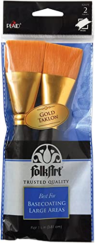 Plaid 50557E Flat Brush Set in Gold