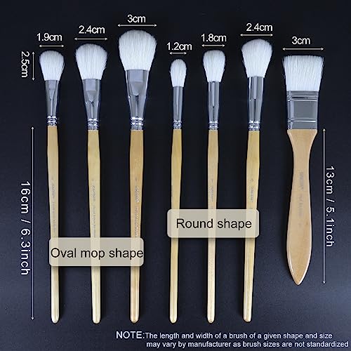 Versatile GACDR Gilding Brush Set - 7 Pieces