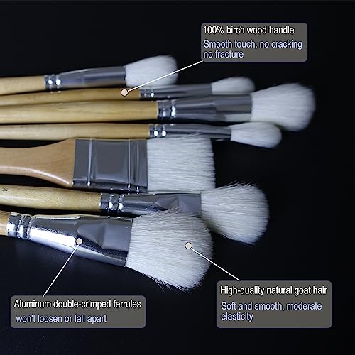 Versatile GACDR Gilding Brush Set - 7 Pieces