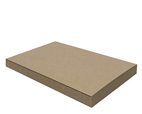 50 Chipboard Sheets 11x17 - Brown Kraft Cardboard