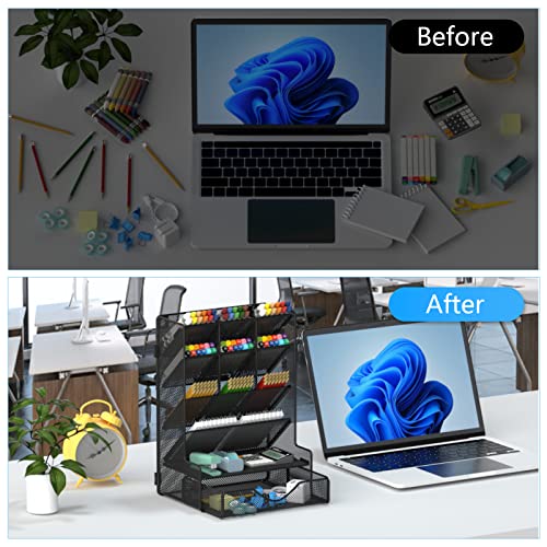 BOHDK Multi-Functional Pen Organizer for Desk