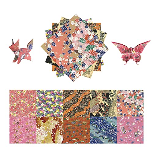 Vibrant Origami Paper Kit: 50 Double-Sided Color Sheets