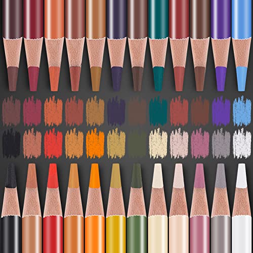 24 Color Colored Charcoal Pencils Set for Sketching