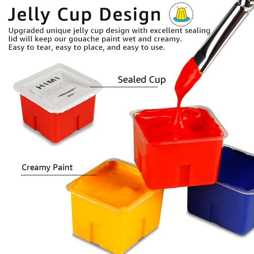 24-Color HIMI Gouache Paint Set with Brushes & Palette