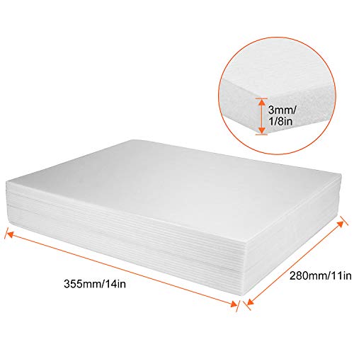 20-Pack White Foam Core Boards, 11"x14", 1/8" Thickness