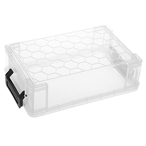 BTSKY 4 Pack Stackable Clear Pencil Box
