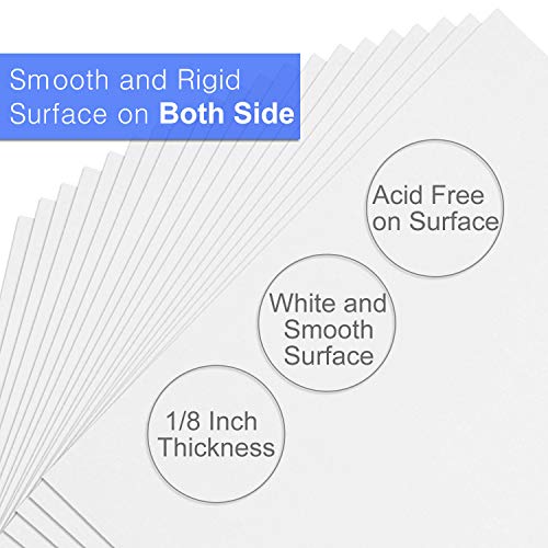 20-Pack White Foam Core Boards, 11"x14", 1/8" Thickness